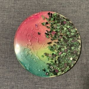 Large Resin Plate with Crystals